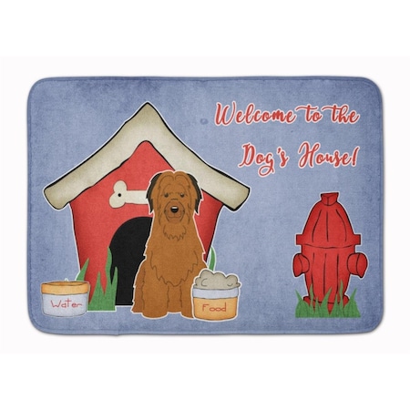 Carolines Treasures Dog House Collection Briard Brown Machine Washable Memory Foam Mat BB2836RUG